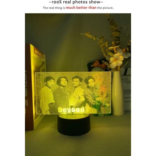 3D Picture Lamp Acrylic LED Night Light Commemorate Beyond Team APP Remote Control Baby Nightlight for Bedroom Gift