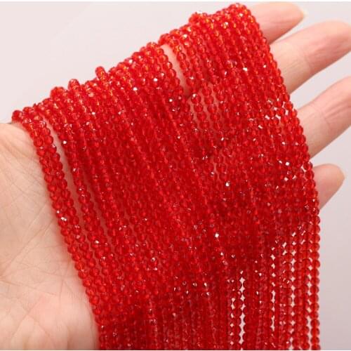 New Natural Red Spinels Stone Beads Section Small Round Loose Spacer Beads for Jewelry Making DIY Bracelet Wholesale Size 3mm