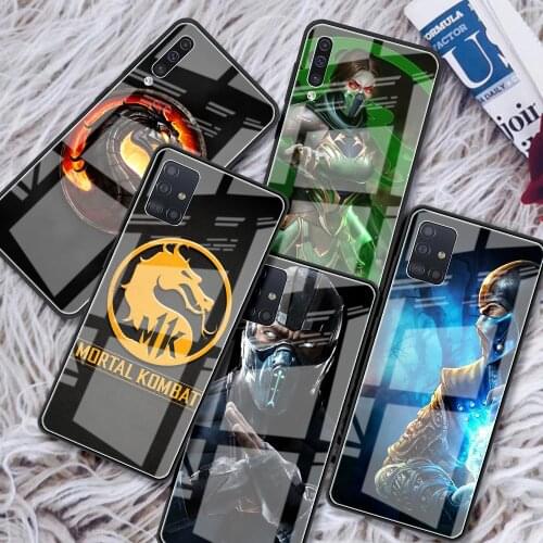 Tempered Glass Case For Samsung Galaxy A51 A50 A71 A70 A31 A21s A52 A40 A30 M51 M31 A91 Luxury Phone Cover Mortal Kombat Game