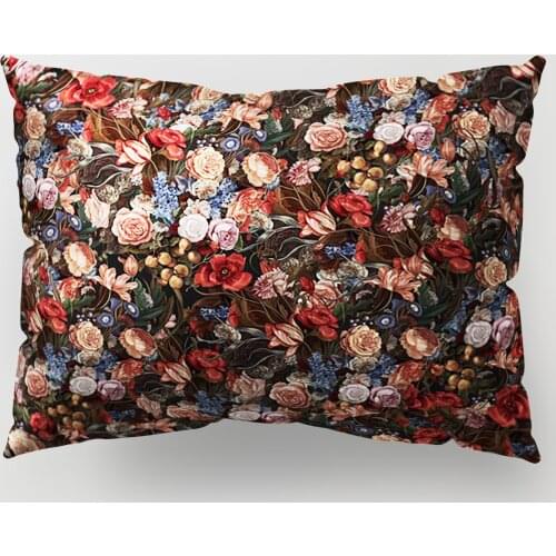 Floral Cushion Cover 30x50cm Retro Flower Countryside Style Polyester Pillowcase for Sofa Car Couch Decorative Covers Home Decor