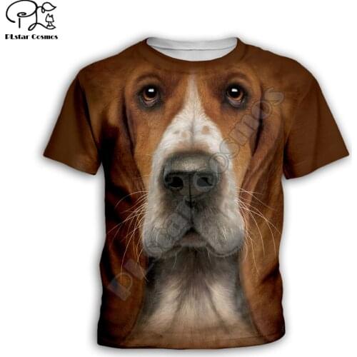 Kids cute Dog face Childrens wear 3d T-shirt Boys/Girls Printed funny pig/shark Top Short Sleeve Christmas Tshirts dropShipKT10