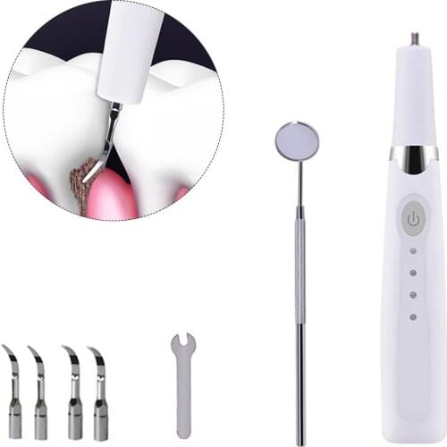 Electric Tooth Calculus Remover High Frequency Ultrasonic Vibration Tooth Stains Tartar Teeth Dental Cleaning Oral Hygiene Tool