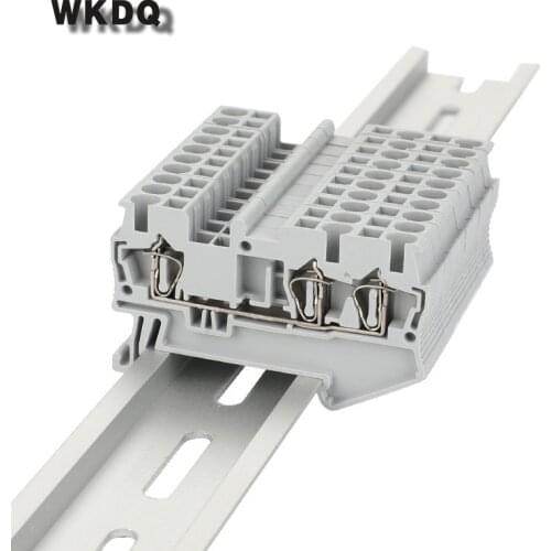 10pcs ST 2.5-TWIN One In Two Out Multi Conductor Spring Din Rail Terminal Block Connector