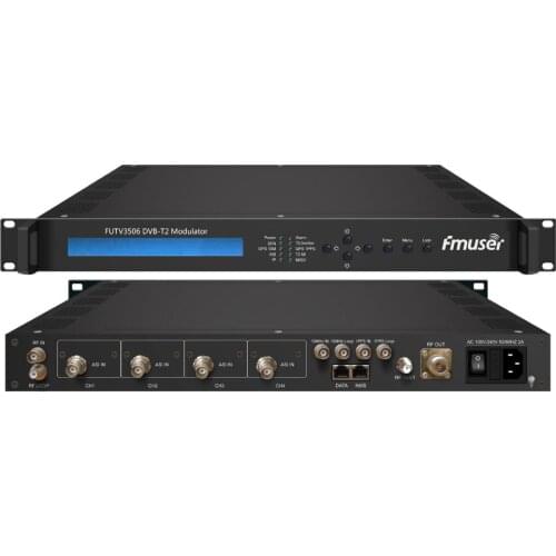 FUTV3506 DVB-T2 modulator (2*ASI in,1* IP out,QPSK/16QAM/64QAM/256QAM )with network system