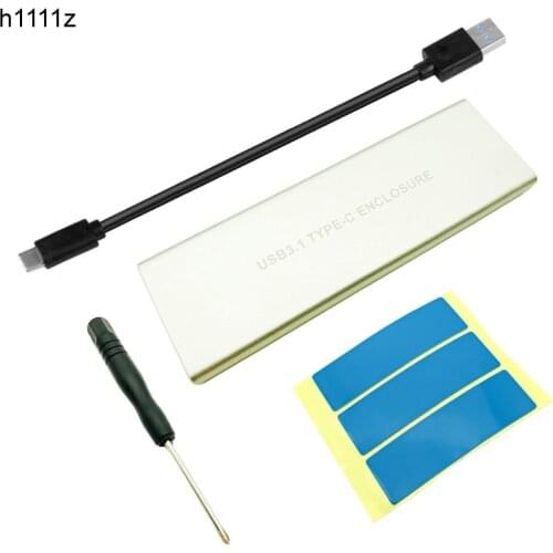 H1111Z NVMe PCIE USB3.1 HDD Enclosure M.2 to USB Type C 3.1 M KEY SSD Hard Disk Drive Case External Mobile Box