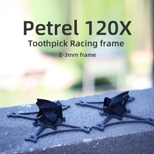 HGLRC Petrel 120X Carbon Fiber 3inch Toothpick FPV Racing Frame 2mm 3mm Bottom Plate with Canopy for FPV Racing Freestyle DIY