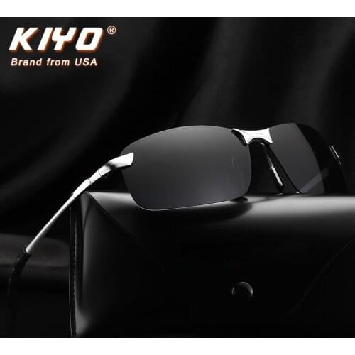 KIYO Brand 2020 New Women Men Square Polarized Sunglasses Metal Classic Sun Glasses High Quality UV400 Driving Eyewear 3043