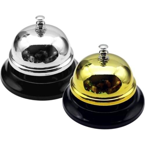 Stainless Steel Bell Ring Desk Kitchen Hotel Counter Reception Restaurant Bar Ring For Service Call Bell Pet Trainning Supplies