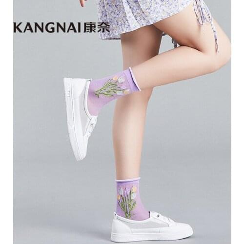 KANGNAI Sneakers Women Shoes Elastic Band Air Mesh Casual Shoes Female Summer Breathable Flats