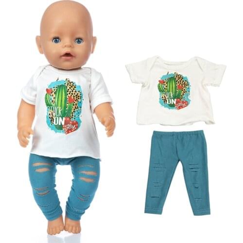 Doll Clothes for 43cm Born Baby Dolls Clothes Black PU Leather Doll Jacket for 40cm Baby Doll Accessories