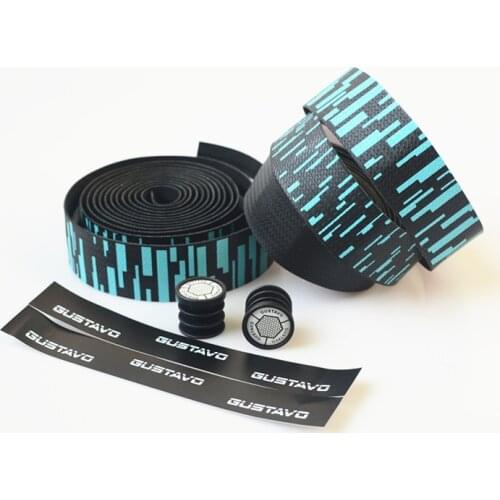 Road Bike Bar Tape High Quality Vibration Damping Anti-Vibration EVA PU Handlebar Bar Tape Double color +2 Bar Plug