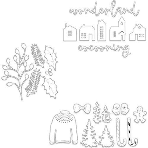 Mmao Crafts Metal Steel Cutting Dies New Christmas decoration Stencil For DIY Scrapbooking Paper/photo Cards Embossing Dies