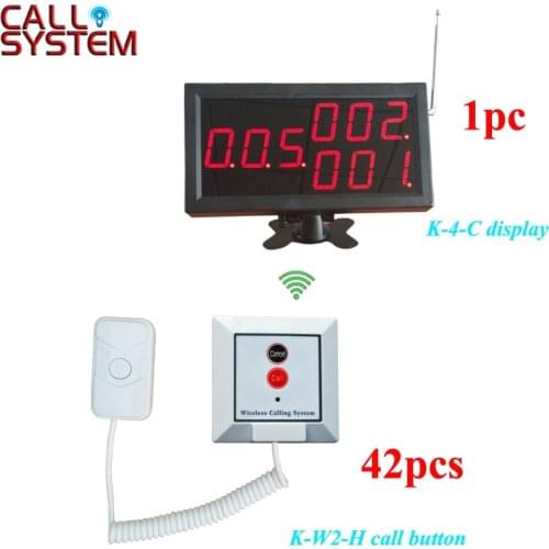 1 nurse station display monitor with 42 bed pull cord button Hospital patient call bell system