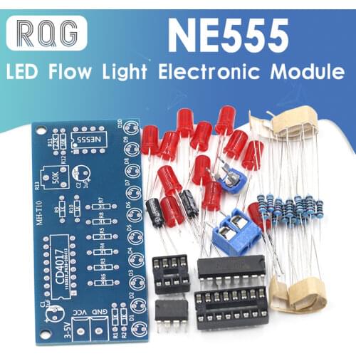 NE555 CD4017 Running LED Flow Light Electronic Production Suite Control Board Module Capacitor Oscillator Clock Siganal DIY Kit