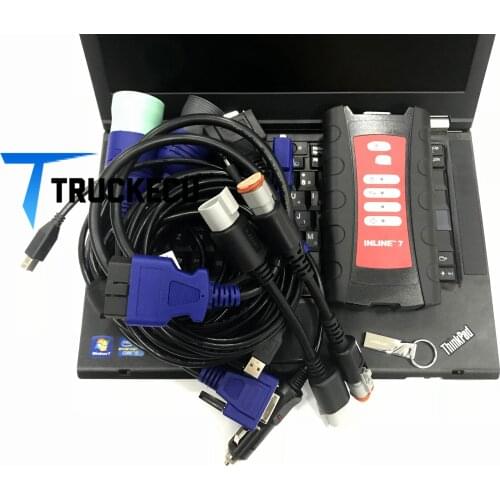 T420 laptop+inline7 Data Link Adapter replace inline6+Insite 8.5+incal impower full set truck excavator Engine diagnostic tool
