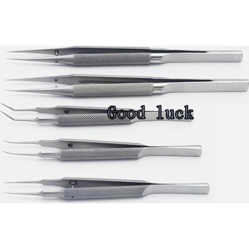 14cm 15cm 16cm 18cm Tweezers Ophthalmic Instruments Titanium Alloy Bend Platform Tweezers Line Tweezers Cosmetic Tweezers Tools