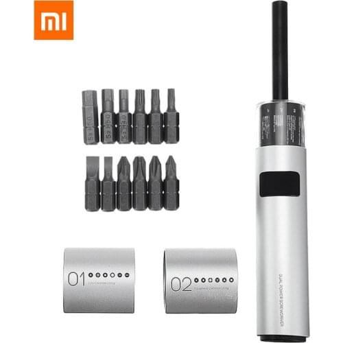 Wowstick 12 in 1 Dual Power Lithium Electric Screwdriver 3LED Lights Rechargeable Screw Driver Kit Magnetic Suction One Button