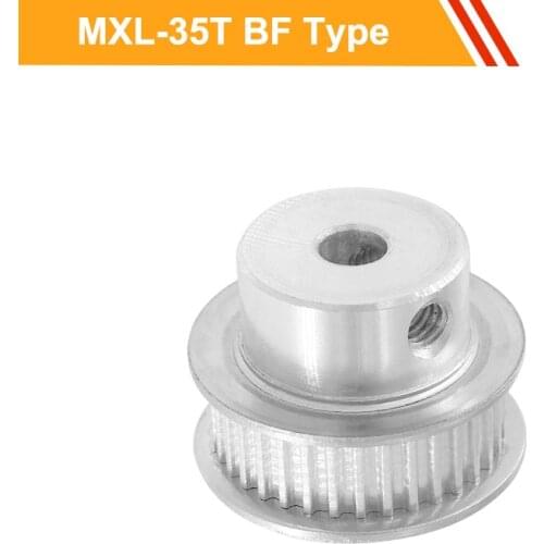 MXL 35T Aluminium Pulley Wheel 7mm/11mm Belt Width MXL Type Timing Pulley 6/6.35/7/8/10/12mm Bore Motor Belt Pulley