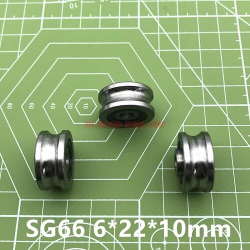 2019 New Sg66 2rs U Groove Pulley Ball Bearings 6*22*10 Mm R3u Track Guide Roller Bearing (precision Double Row Balls) Abec-3