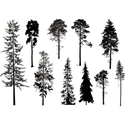 Trees Transparent Clear Silicone Stamp/Seal for DIY scrapbook/photo album Decorative clear stamp sheets ST0830