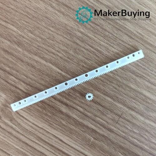 D sub-hole gear 3mm12 teeth + rack and pinion rack and pinion N20 reduction motor gear plastic gear DIY