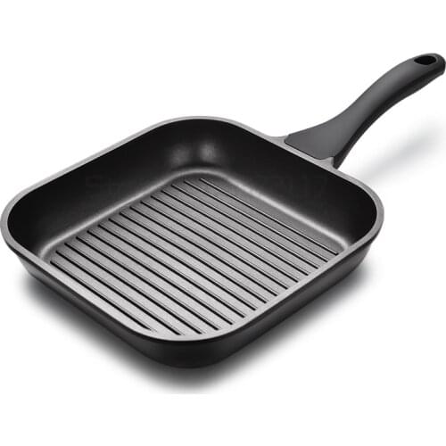 Steak Frying Pan, Grill Pan With Detachable Handle, 26CM, Kitchen Utensils, Skillet, Oven and Dishwasher Safe