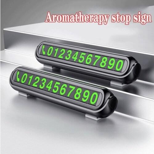 Parking Sign Car Phone Number Stop Sign Temporary License Plate Parking Card Telephone Number Hidden Switch Auto Accessories new