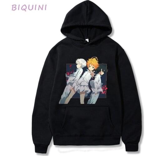 Fashion Hoodie Men Women The Promised Neverland Manga Norman Ray Anime Sweatshirt Tracksuit Pullover Casual Long Sleeve Top Coat