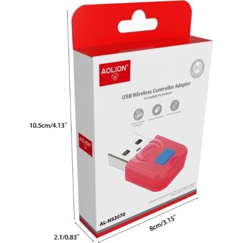 USB Wireless Controller Adapter Gamepad Receiver Support Joystick Converter Compatible with Switch/PS5/PS4/-xBox