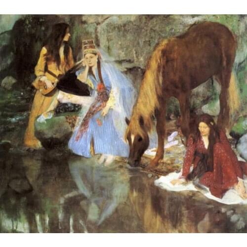High quality Oil painting Canvas Reproductions Mlle Fiocre in the Ballet The Sourc (1867-1868)-01 By Edgar Degas hand painted