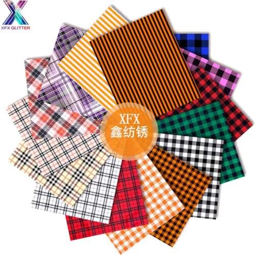 XINFANGXIU HTV Vinyl cricut 25x30.5cm Heat Transfer Vinyl Christmas Pattern Buffalo Plaid Pu Htv Heat Transfer Vinyl for Tshirt