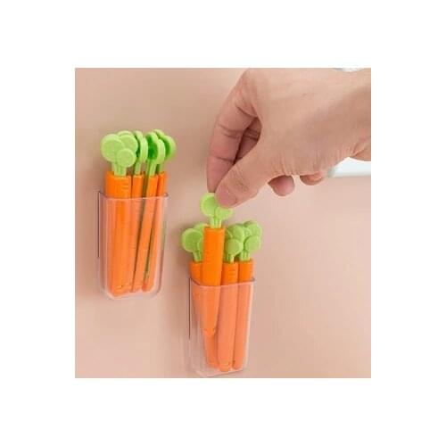5Pcs Sealing Clip Snack Bag Clips Radish Sealing Clamp Storage Box Milk Powder Bread Bag Plastic Clip Fridge Magnet Decoration