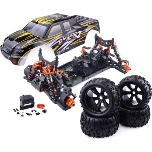 1/8 Racing Monster Truck Frame and 4 Pcs / Tire with Children Car Shell DIY Set Suitable for Children Gifts