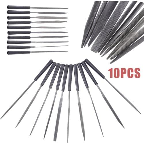 10pcs 140mmx3mm Needles Files Diamond Needle Files Metal Glass Jewelry Wood Carving Fixing Deburring Craft Hand Tool 10shapes