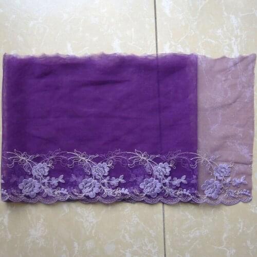 18Yards Dark Purple Mesh Tulle Dolls Dress Fabric Flowers Sewing Accessories Underwear Clothing Material Handmade DIY Garment