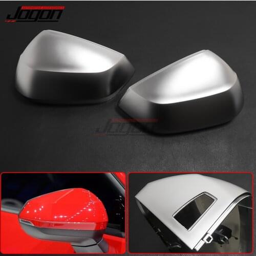 2pcs Matte Silver Side Wing Rearview Mirror Cover Shell Trim Caps For Audi Q2 2016-2019 Q3 F3 2019 2020 Car Accessories