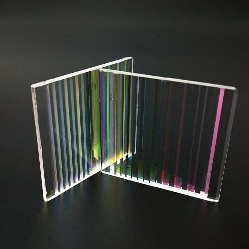2PCS 37*35*2mm Defective Prism Optical Glass Physics Decorative Prisma Rectangle Dichroic Prism