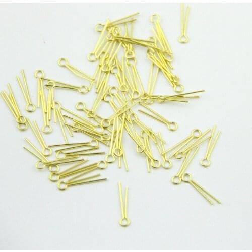 200pcs/Bag 20mm Golden/Chromium Color Metal Pins Findings DIY Connectors Hooks