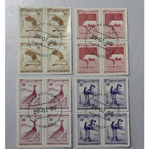 4PCS 1998 Sahara stamps C15 ， Post Stamps Postage Collection