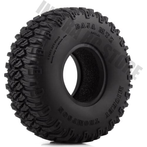 4PCS RC Car 1.55" Rubber Wheel Tires 1.55 Inch Tyre for D90 TF2 Tamiya CC01 LC70 LC80 1.55 Inch Type