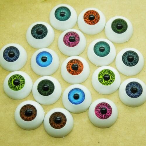 40pcs(20pairs) Half Round Plastic Doll Eyes Mix color BJD EYES, Doll Dollfie Eyes Eyeballs Wholesale 16mm
