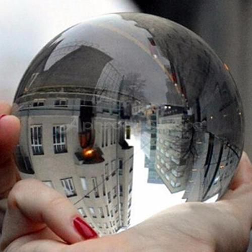 80mm Clear Glass Crystal Ball Healing Sphere Photography Props Gifts new