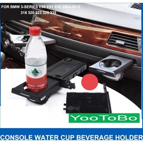 ABS Front Center Console Water Cup Beverage Holder Trim Replacement For BMW 3-series E90 E91 E92 318 320 323 325 335 2004-2012