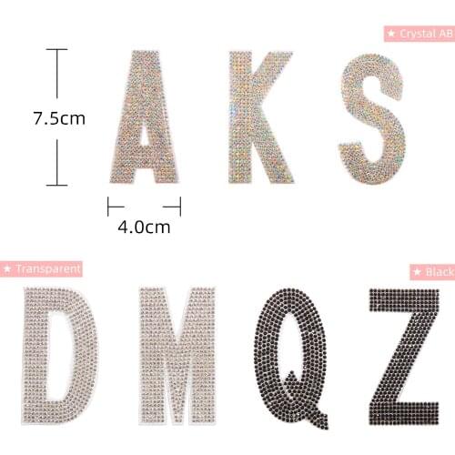 Clothing Accessories The Shape Of 26 English Letters Hot Fix Sticker Rhinestone Letter Trim For Handmade Clothing Decoration