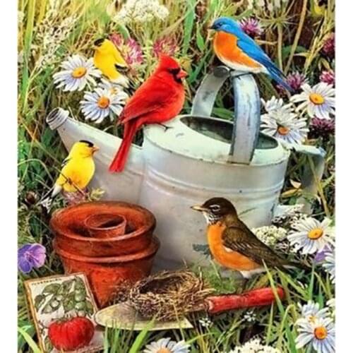 5D DIY Diamond Painting Animal Painting Flower and Bird Picture Square/Round Diamond Cross Stitch Embroidery Decoration WG2915
