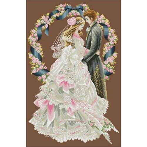 Noble wedding patterns Counted Cross Stitch 11CT 14CT DIY wholesale Chinese Cross Stitch Kit Embroidery Needlework Sets