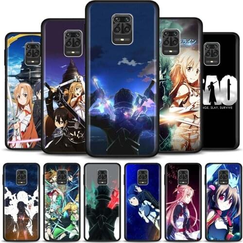 Sword Art Online Silicone Case For Xiaomi Redmi Note 9 8 7 Pro 9S 9T 9C 9i 8T Fundas Bumper Soft Black Cover