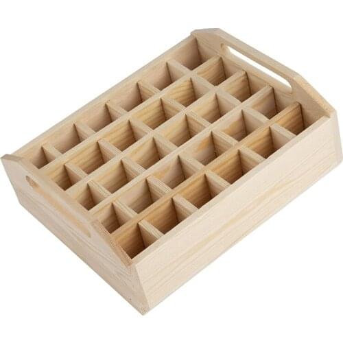 Wooden Essential Oil Organizer, Holds 30 Bottles 94PF