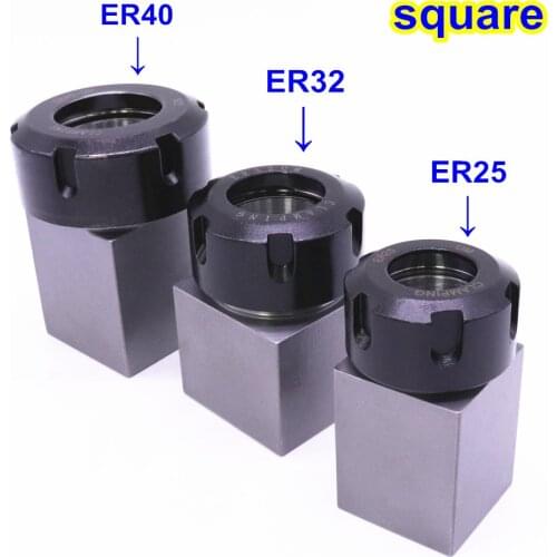 Hot Sale 1PCS Hex ER40 ER25 ER32 Collet Block 80mm Collet Chuck Block Holder For Lathe Engraving Machine