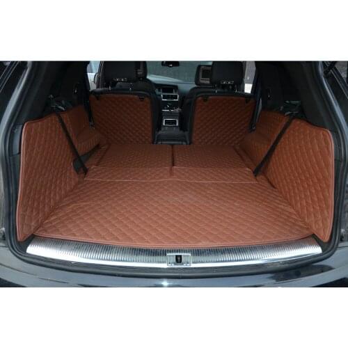 Best quality! Special trunk mats for Audi Q7 7 seats 2014-2006 waterproof cargo liner mat boot carpets for Q7 2009,Free shipping
